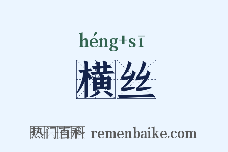 横丝是什么意思的图片
